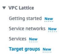 AWS VPC service page left menu